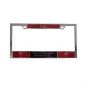 USC Trojans Chrome Shield Herman Ostrow Dentistry License Plate Frame